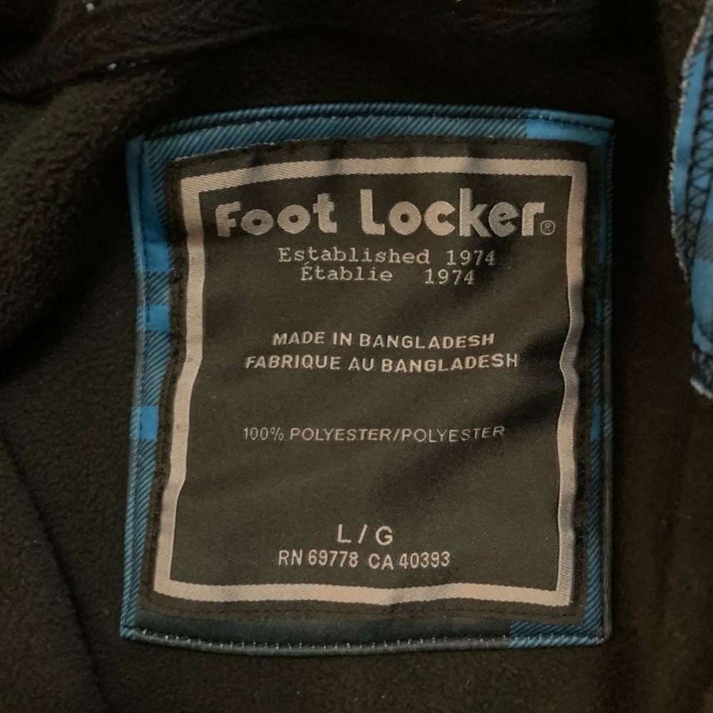 Large Blue and Black Footlocker Zip Up